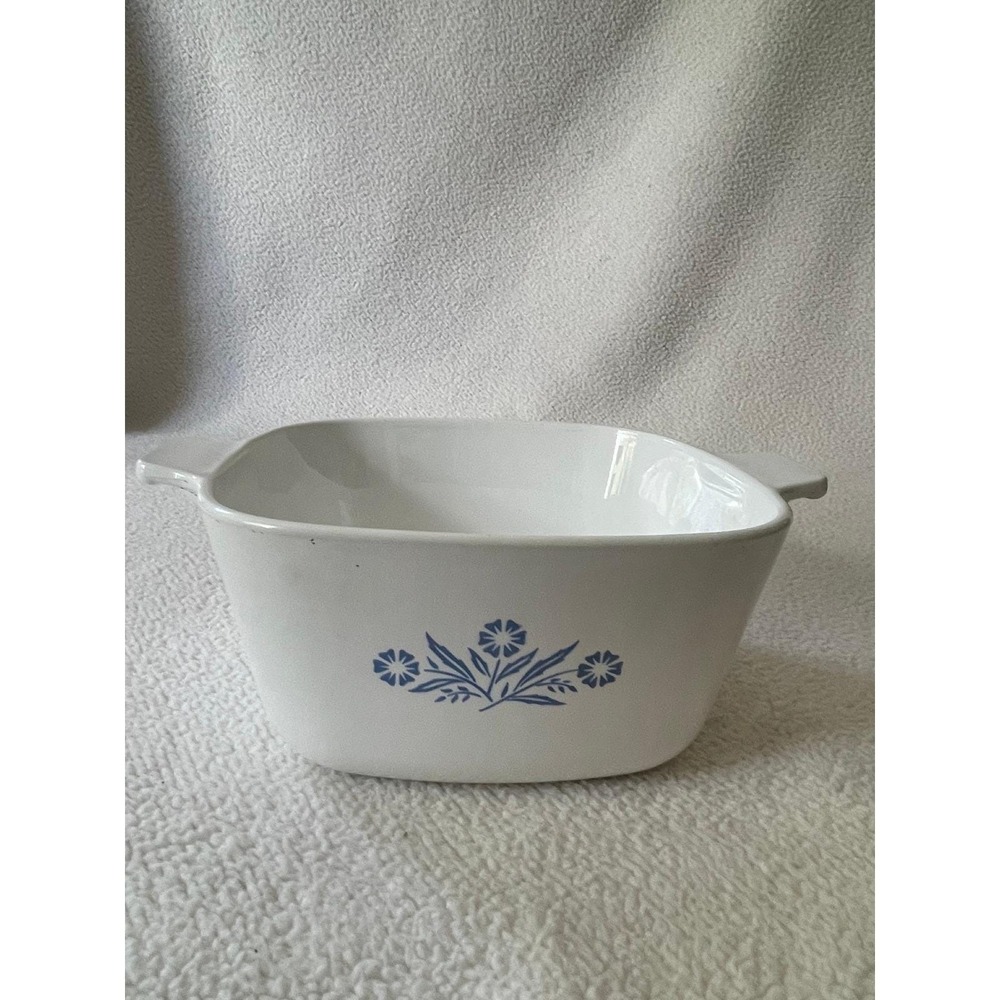 Vintage 69-72 Corning Ware 1.75 Quart Casserole Dish Blue Cornflower P-1 3/4-B - Picture 5 of 12
